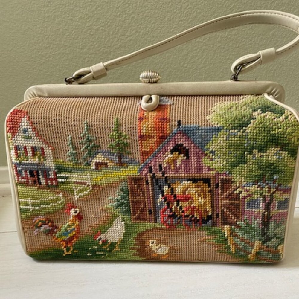 Soure Bag New York vintage embroidered handbag